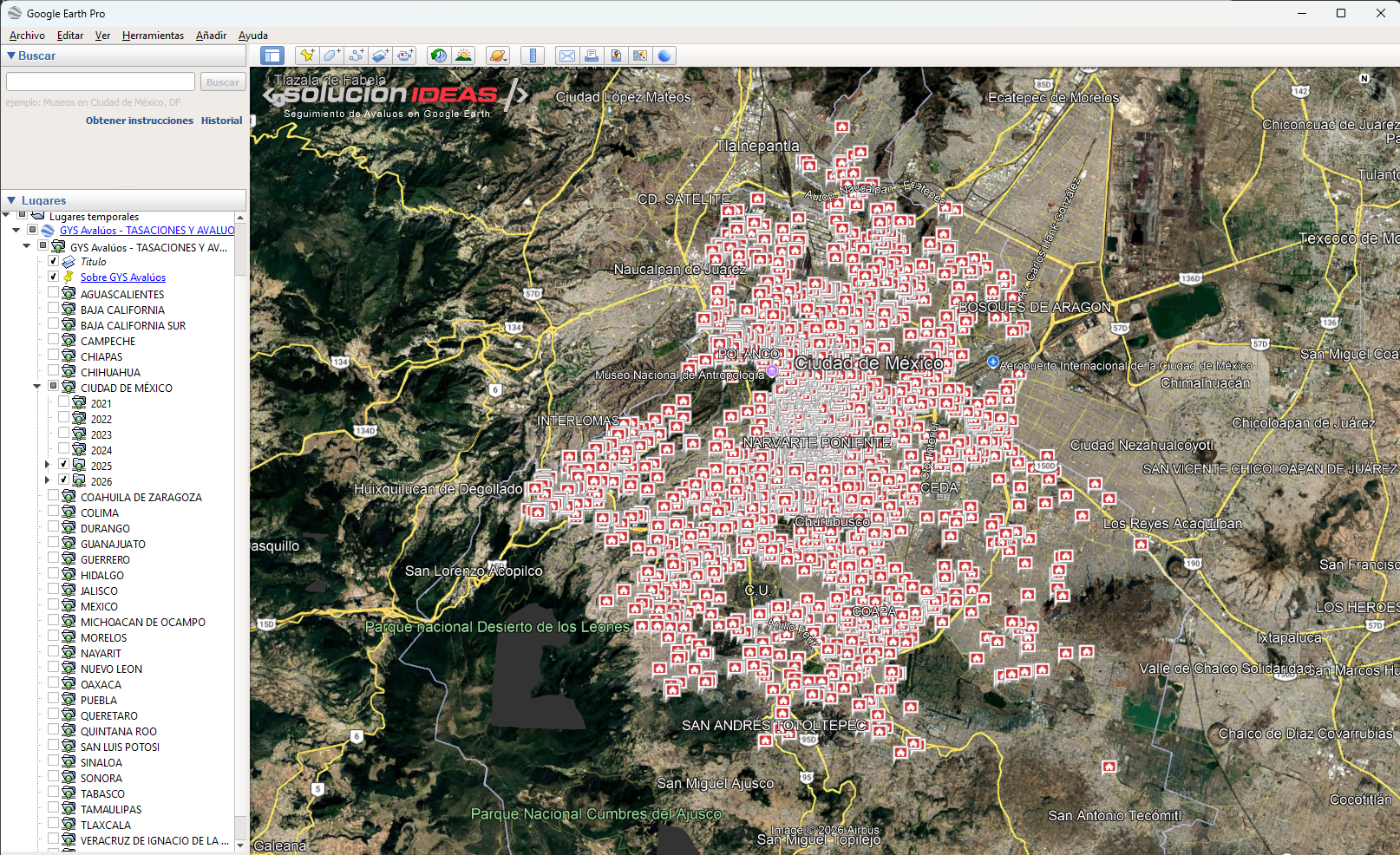 Mapas y Google Earth Automático